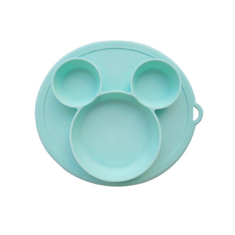 Assiette à manger en Silicone pour bébé, alimentaire, mignon renard, ventouse, vaisselle, bol d&#39;alimentation supplémentaire pour enfants, plats souples, 100%: 7