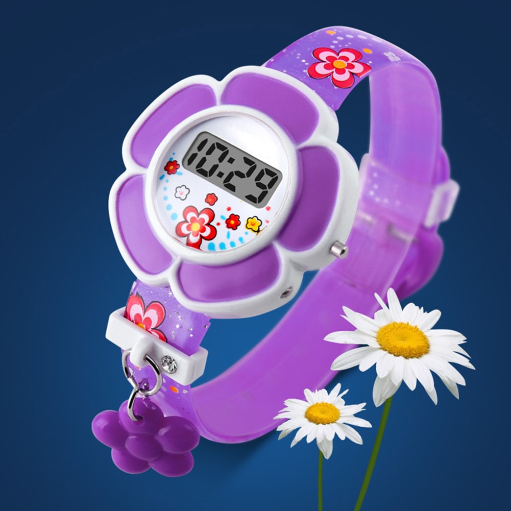 Kids Horloges Bloem Leuke Kinderen Horloges Cartoon Siliconen Digitale Horloge Voor Kids Jongens Meisjes Horloges Relogio