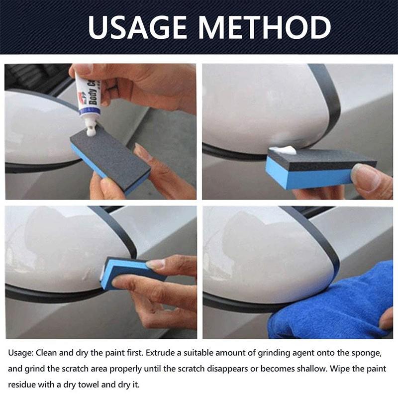 Bil riperfjerner reparasjon med bilmaling ripereparasjon svamp maling kroppsblanding lim auto clear kit