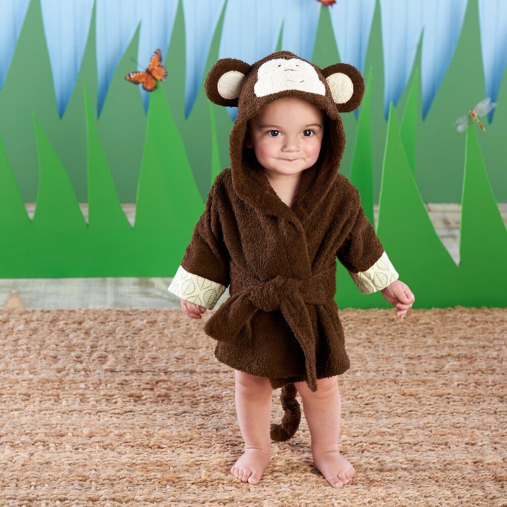 Cute animal shape baby bath towel baby bathrobe cotton children bathrobe moon photo clothes Bathrobe Bath Towel