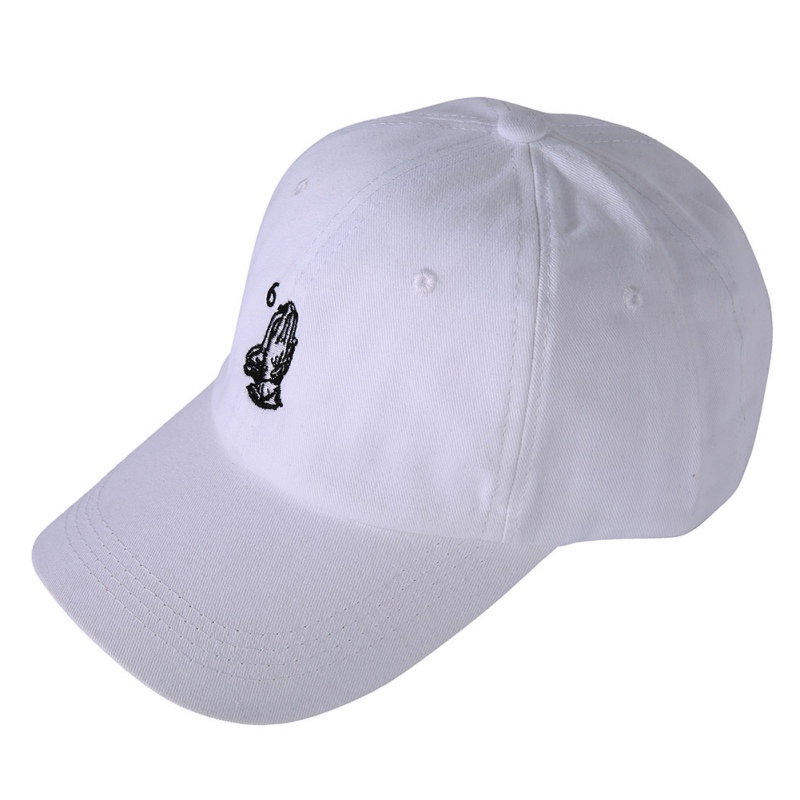 Gorra impresa de algodón rosa en mano Snapback Prayer para hombres y mujeres gorra de Golf ajustable: F