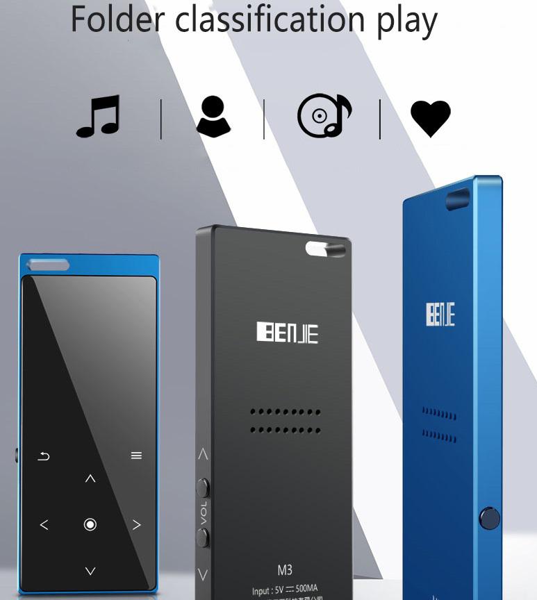 BEESCLOVER-reproductor MP4 8G con Bluetooth, para estudiantes, MP5, Mp6, Ebook, letras de aprendizaje en inglés, compatible con reproductor de tarjeta, 1,77 pulgadas, r57