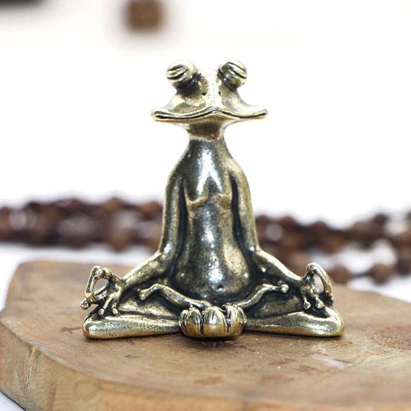 Decorative Gardenhandmade Garden Statue Decorative Zen Frog Stake Zen Frog Figure Metal Decoration Handmade Garden Decor