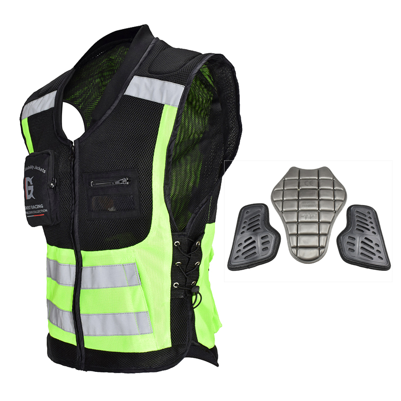 WOSAWE Motorcycle protective Body Armor Safety Moto Back Protector Chest Protector Motorcycle Jacket Protective Gear Jacket: A Set ArmorG-M