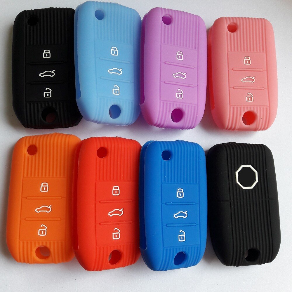 Estuche protector de llave para coche MG ZS, funda de silicona plegable, mando a distancia, 3 botones