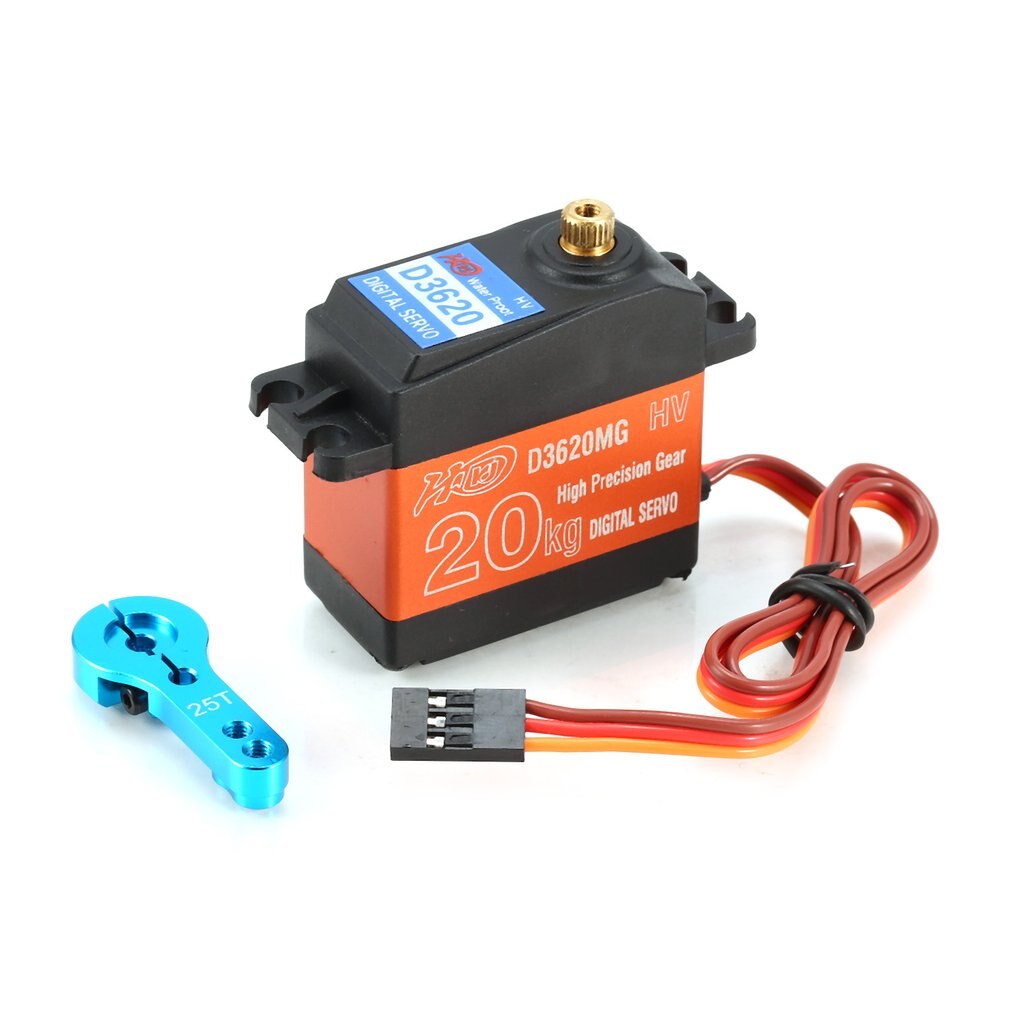 HDKJ D3620MG 20KG 180 Degree Waterproof Metal Steering Digital Metal Gear Core Servo with High Torque for RC Car Boat