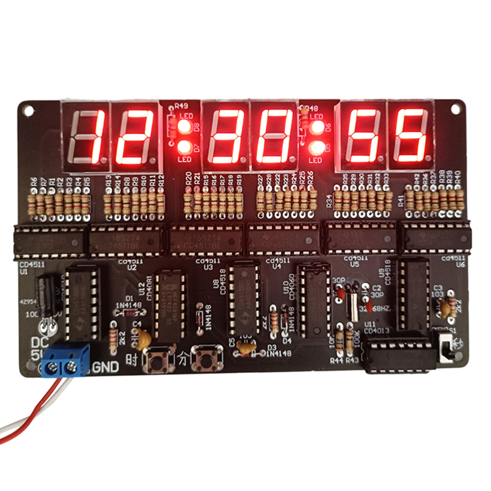 6 Digits DIY Clock Kit Auto Display Time DIY Alarm... – Grandado