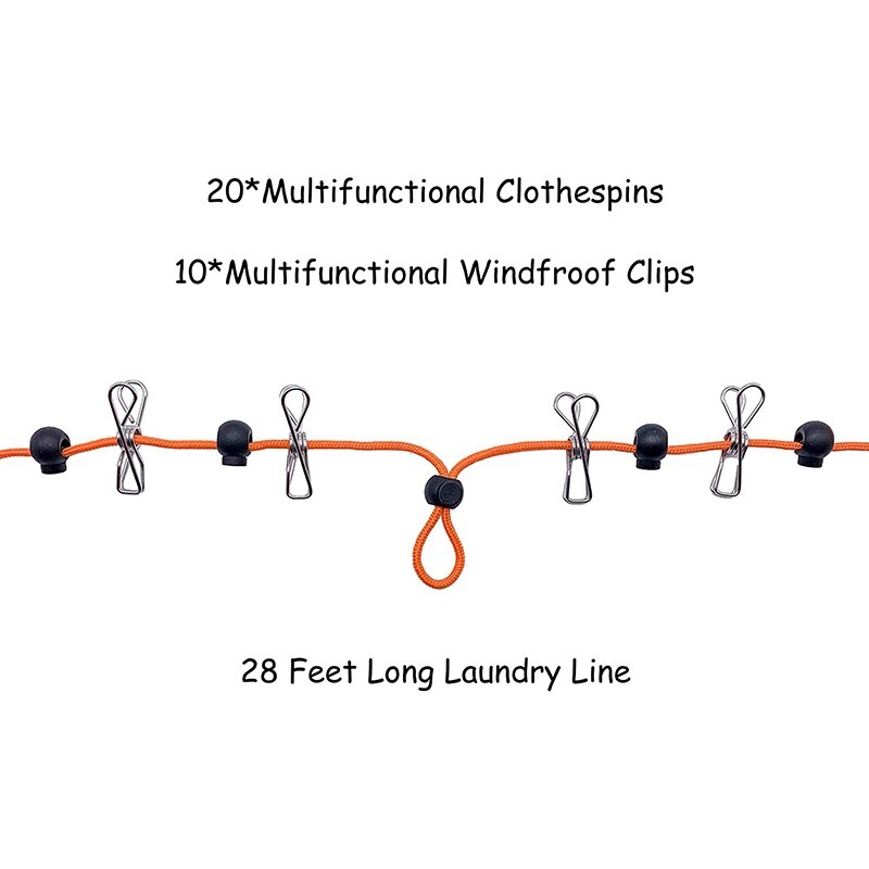 Retractable Clothesline Outdoor Laundry Line -Portable Clothesline Set for Travel,Camping,Backyard,Hotel,Outdoor/Indoor