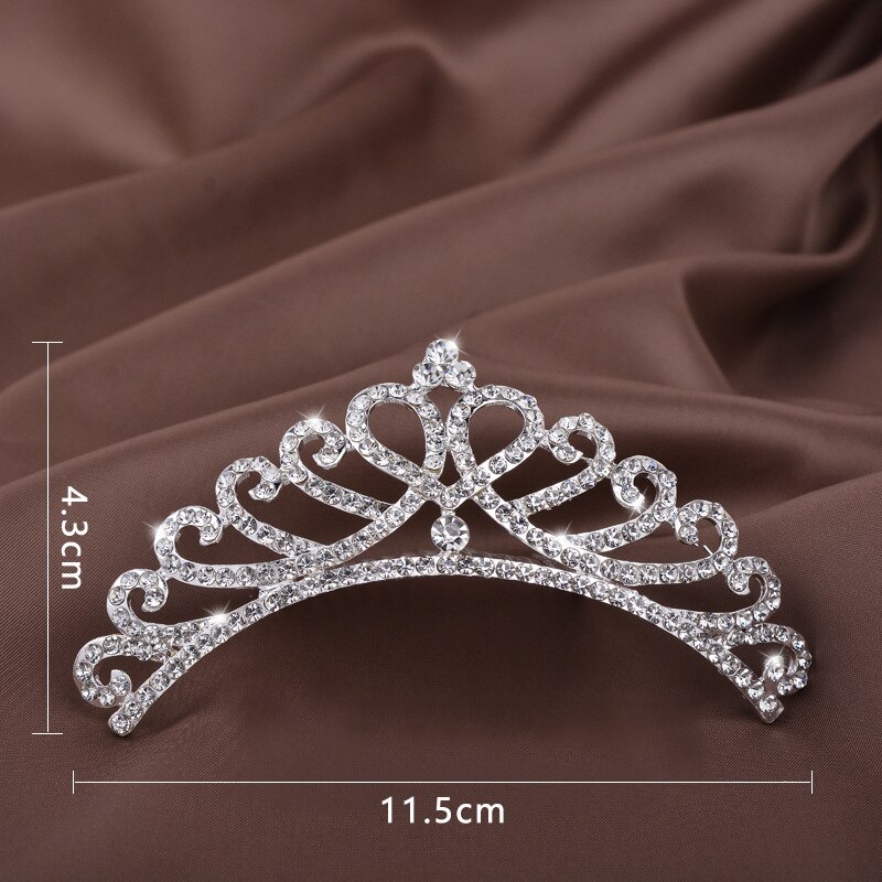 Prinzessin Krone für Mädchen Zeigen Braut Krone Tiara Diadem Silber Farbe Kristall Blumen Hochzeit Braut Haar Zubehör Kopf Schmuck
