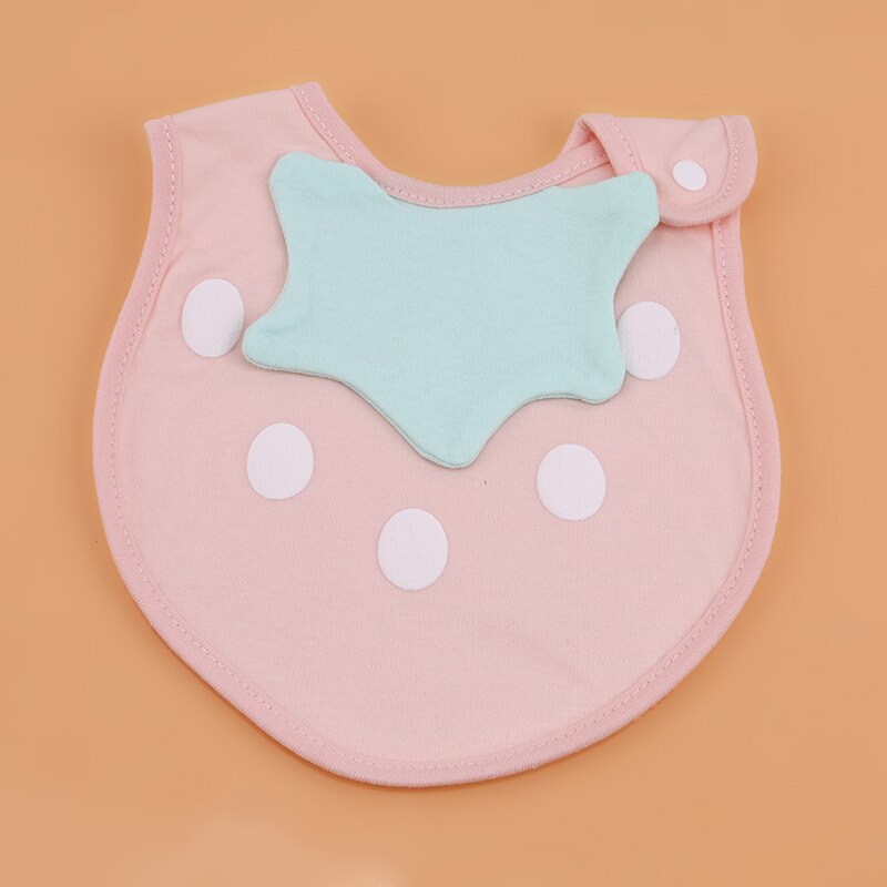 Baby slabbers aardbei katoen waterdicht baberos bebes bandana slab handdoek 2 lagen peuter lunch slabbetjes handdoek boerendoek voor 0-3t: D