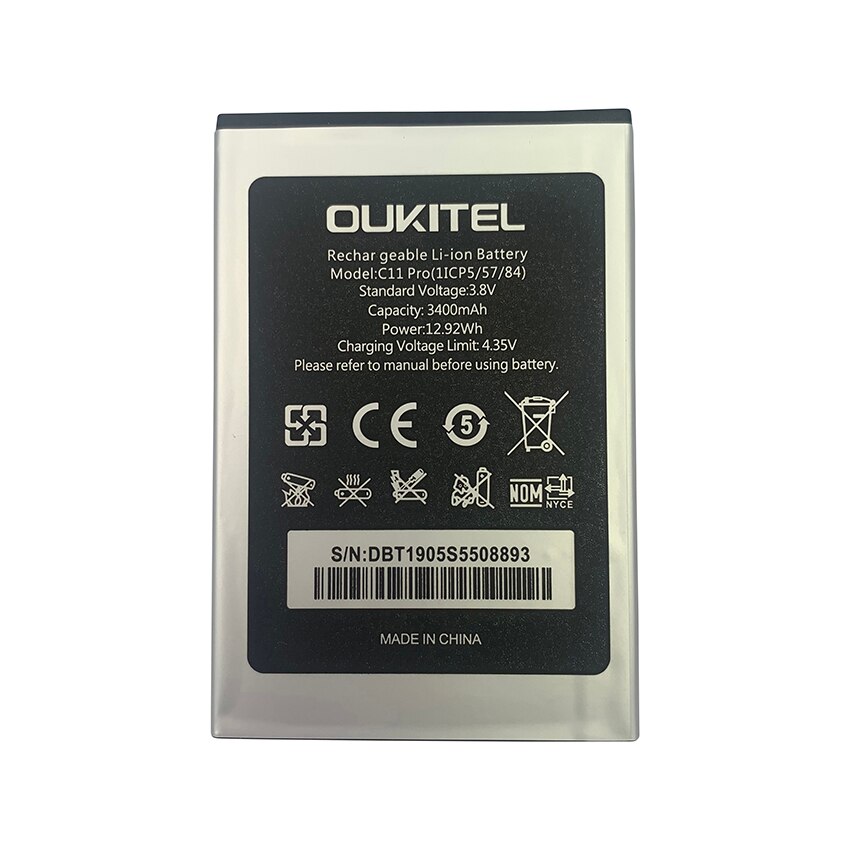 100% Oukitel C11 PRO Battery 3400mAh Backup Battery Replacement For Oukitel C11Pro Mobile Phone battery