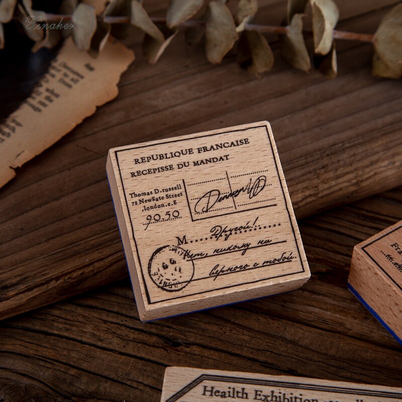 årgang personlig brev beste ønsker notater stempel diy tre gummistempler til scrapbooking skrivesaker scrapbooking standard stempel