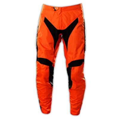Motorbroek voor heren, plus size fietsbroek, bikerbroek voor heren, mountainbike, downhill, racefiets, motorcrossbroek, lange broek: Oranje / Xxxl