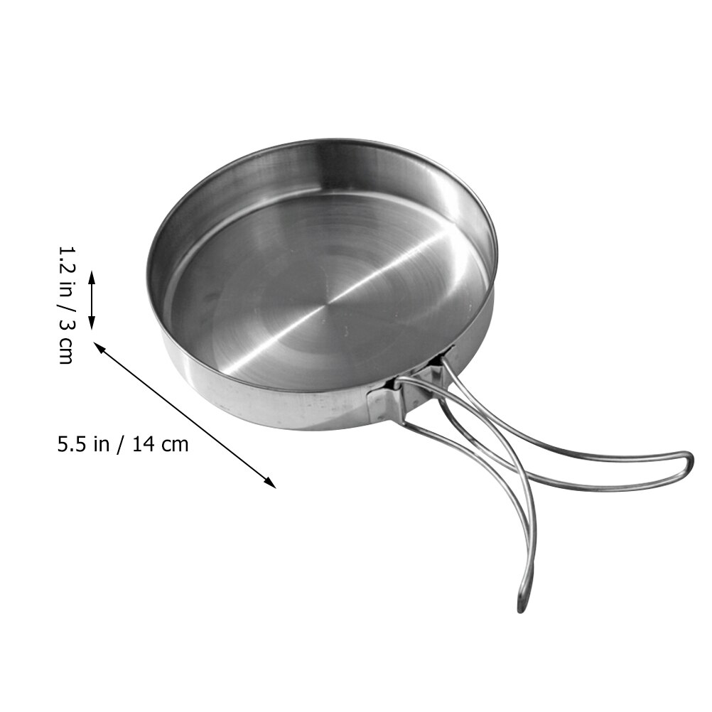 Sartén antiadherente de acero inoxidable, olla plegable para acampar al aire libre, Picnic, senderismo, utensilios de cocina, utensilio de cocina