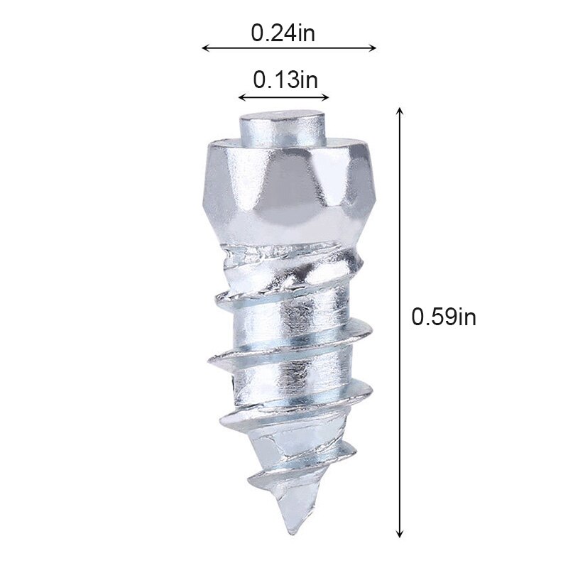 Clavos para ruedas de invierno de 6x15mm, tachuelas para neumáticos de coche, clavos para nieve, cadenas de nieve, clavos para camiones, SUV y motocicletas, 100 Uds.