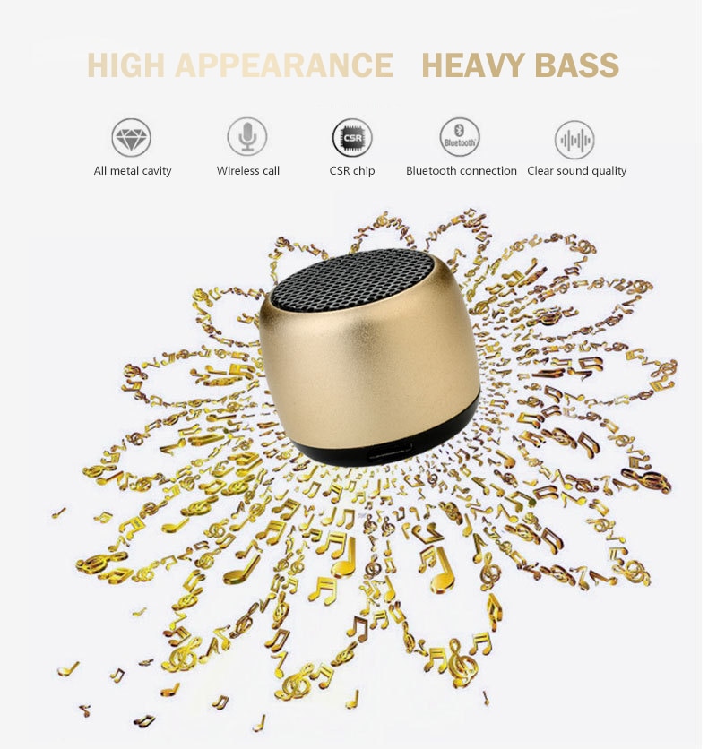 NUOVO 2020 Hot mini regalo di Metallo Altoparlante Bluetooth hifi TWS Super Piccolo In Acciaio Ad Alta Voce altoparlante portatile senza fili di bluetooth Speaker