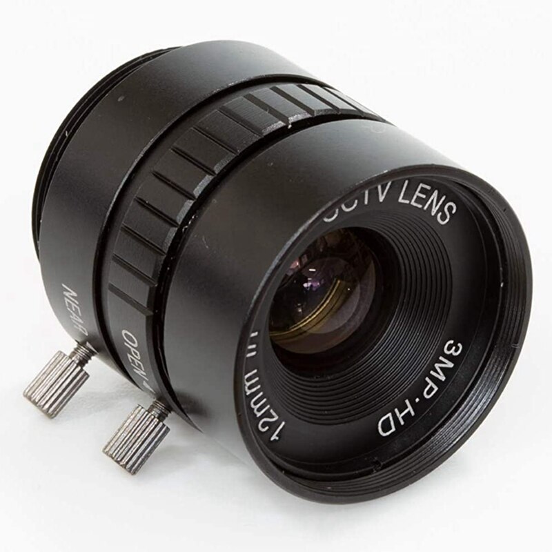 CS-Mount Lens For Raspberry Pi HQ Camera, 12Mm Focal Length With Manual Focus And Adjustable Aperture