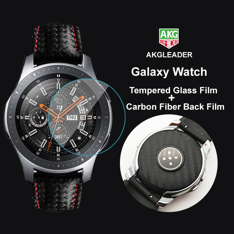 Voor Galaxy Horloge 42/46mm Volledige Gehard Glas Film + Koolstofvezel Film Voor Samsung Galaxy Horloge Scherm beschermende Film Voor Gear S3