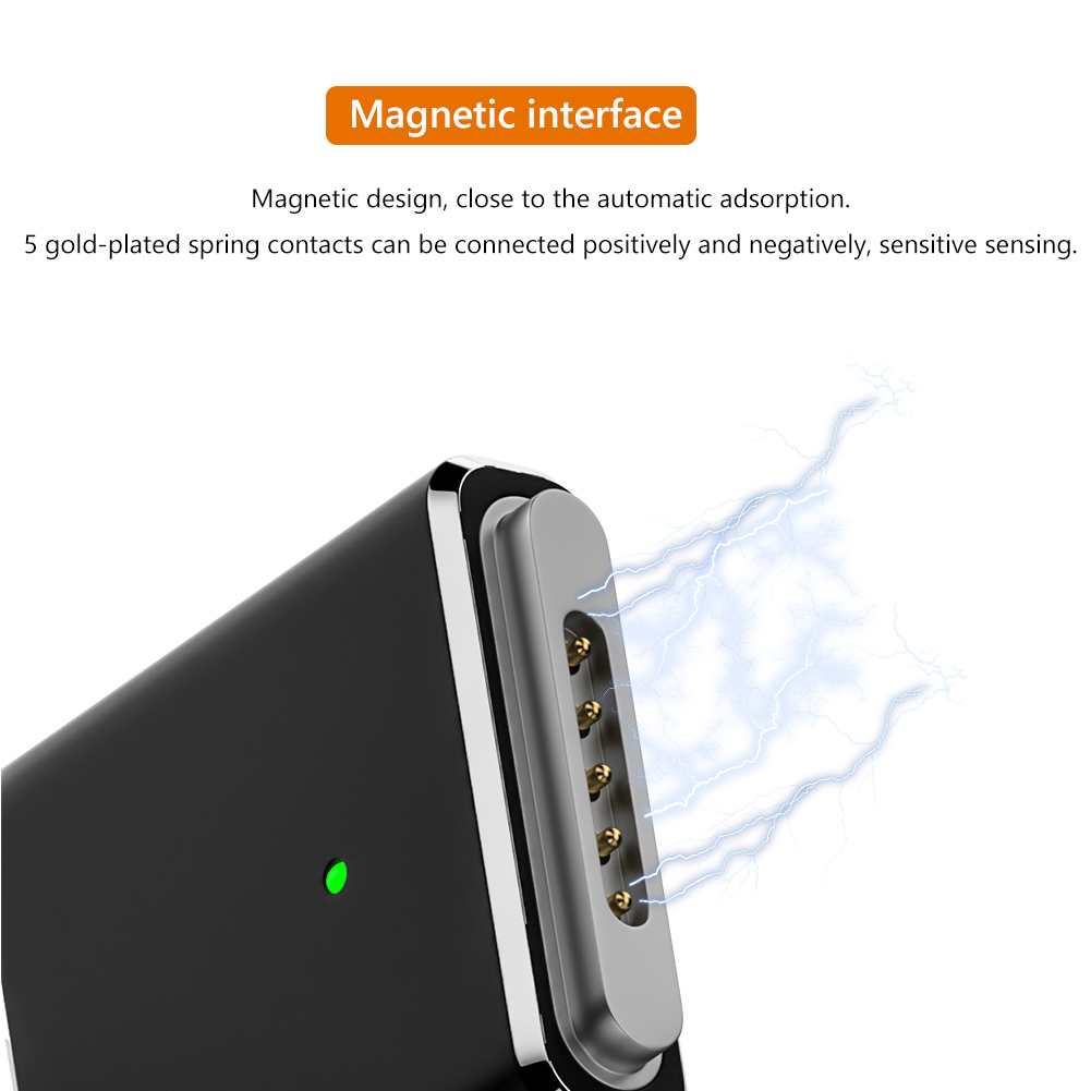 PD 100W genere-C a per Magsafe 3 connettore adattatore USB C magnetico connettore convertitore spina di ricarica per computer portatile per MacBook aria/pro
