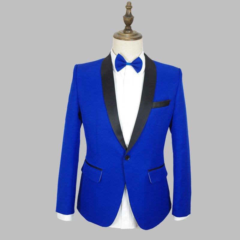 S-4XL Männer Anzüge königlich Blau Jacke Schlanke Männliche Sänger Kleidung Party Tragen GoGo tanzen Outfit Prom Anzug einstellen Bühne Kostüm VDB808