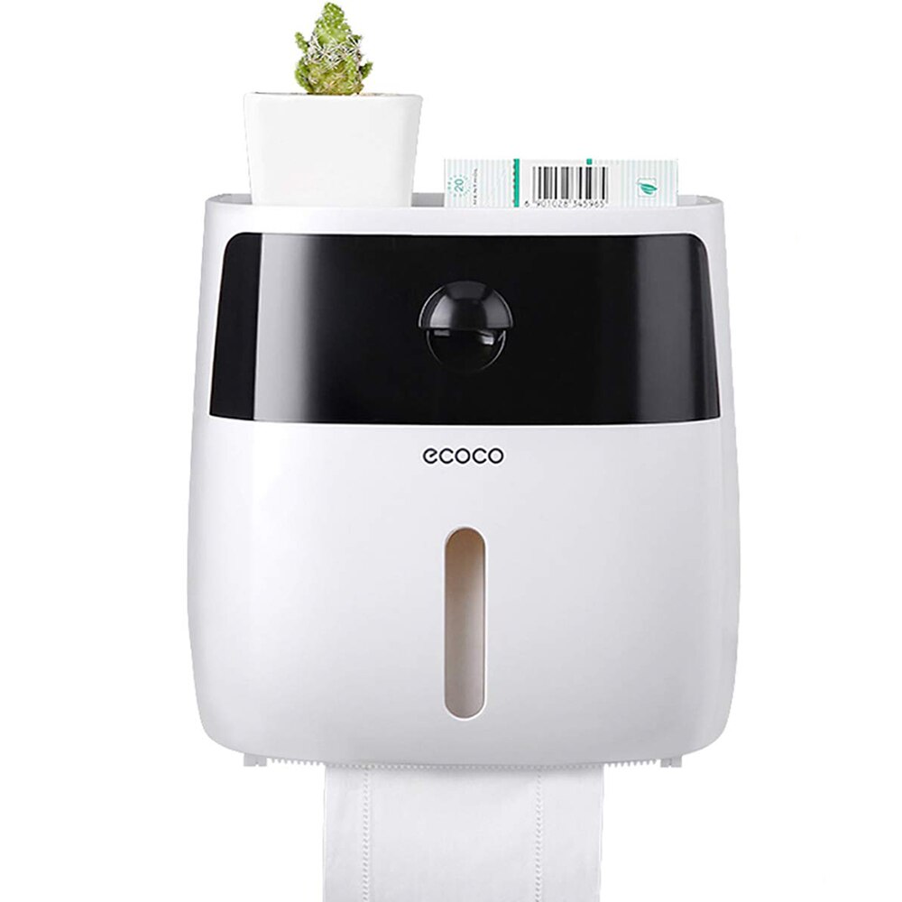 ECOCO Wall-Mounted Kitchen Tissue Dispenser Tissue Box for Multifold Paper Towels Tissue Storage Box Drawer Bathroom Organizer