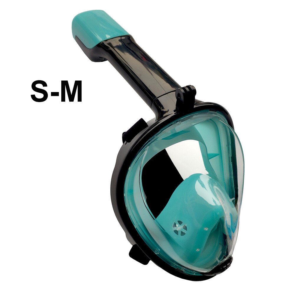 Máscara de buceo de nariz suave, máscara de buceo de cara completa, Gasbag de una pieza, máscara de buceo antiniebla para niños y adultos: New Color 01 S-M