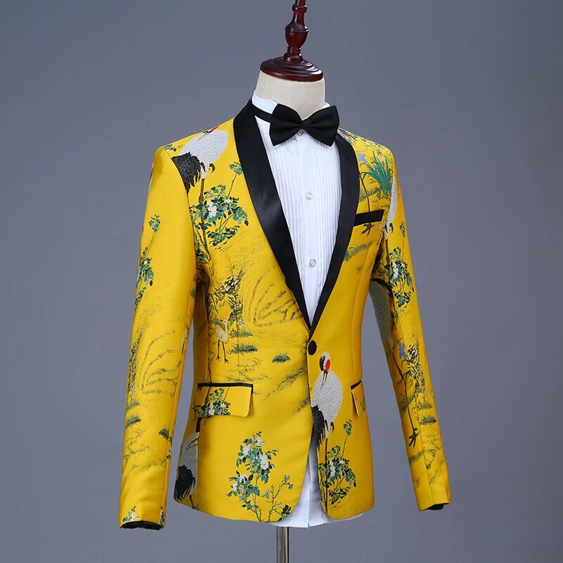 Ensembles de broderie à la pour hommes, costumes de chanteur de scène, veste de marié de Mariage, pantalon 2 pièces, Costume de Mariage pour Homme