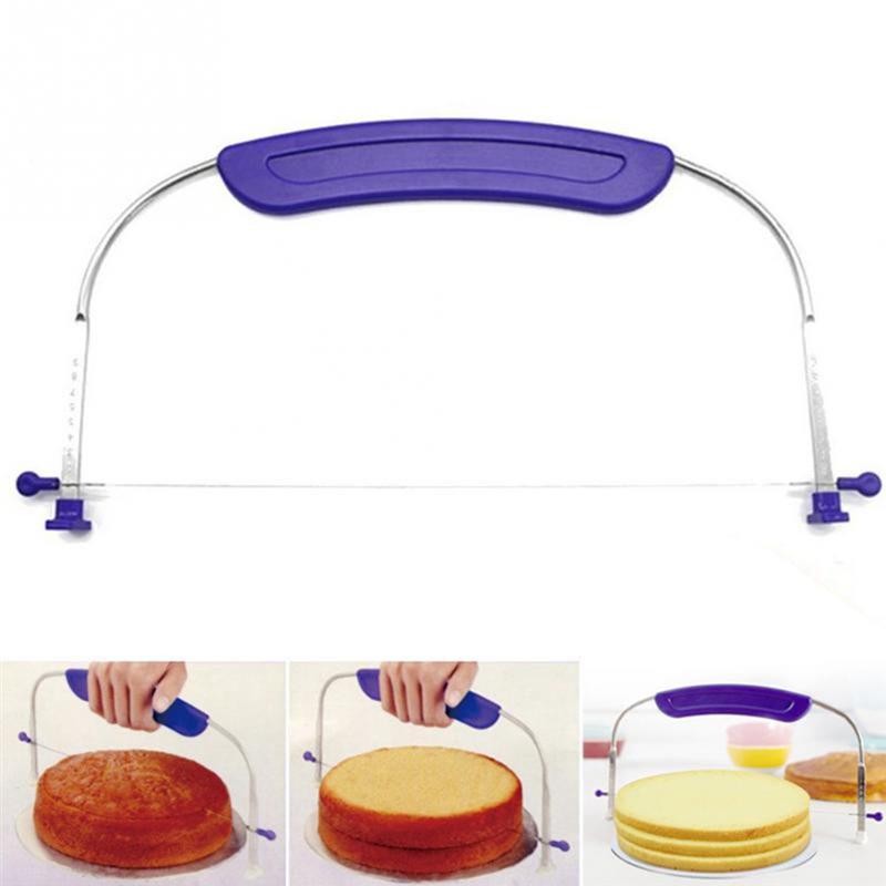 Praktische Handige DIY Bakken Taart Zag Rvs Verstelbare Cake Slicer Cutter Thuis Bakken Gereedschap Cake Gelaagdheid Tool