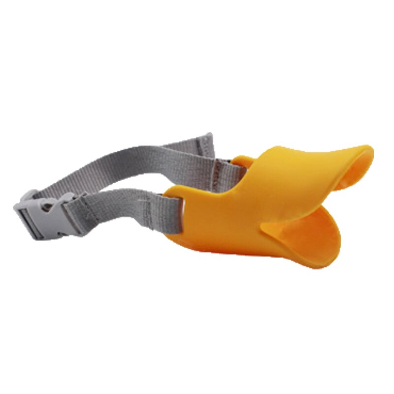 Silikon Hund Maulkorb Nette Ente Maulkorb Maske Für Hunde Anti Biss Stopp Bellen Kleine Große Hund Mund Muzzles Pet Hund zubehör Neue: Orange / S