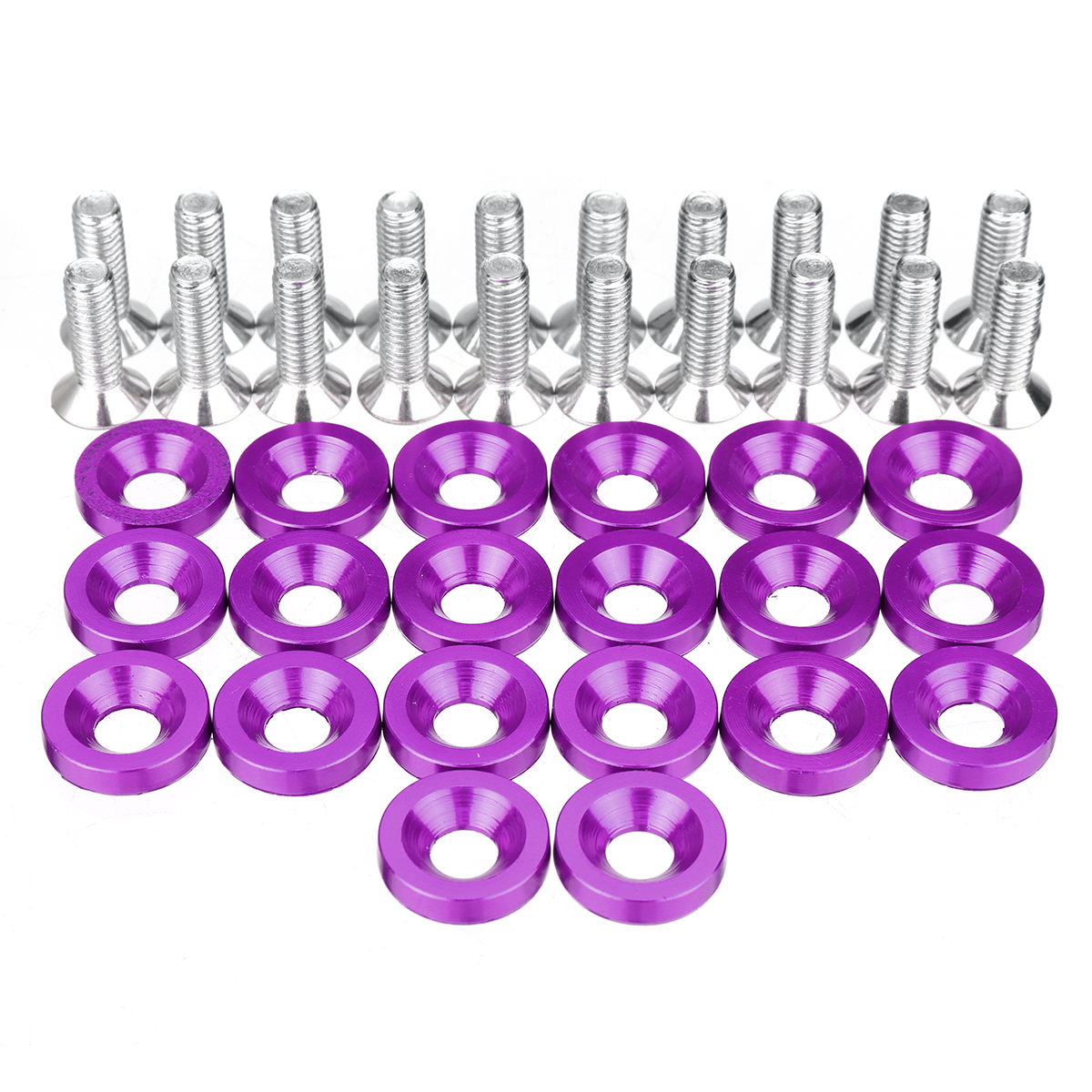 40 stks M6 Aluminium Auto Gemodificeerde Hex Bevestigingsmiddelen Spatbord Wasmachine Bouten JDM Bumper Motor Concave Schroeven Universele