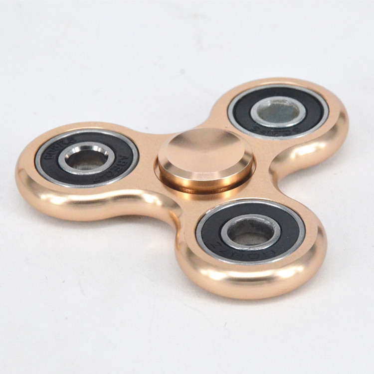 Aluminum Alloy Hand Spinner R188 Silent Bearing Fidget Spinner Adult Stress Reliever Toys Turn for 5 Minutes Decompression Toy: Gold