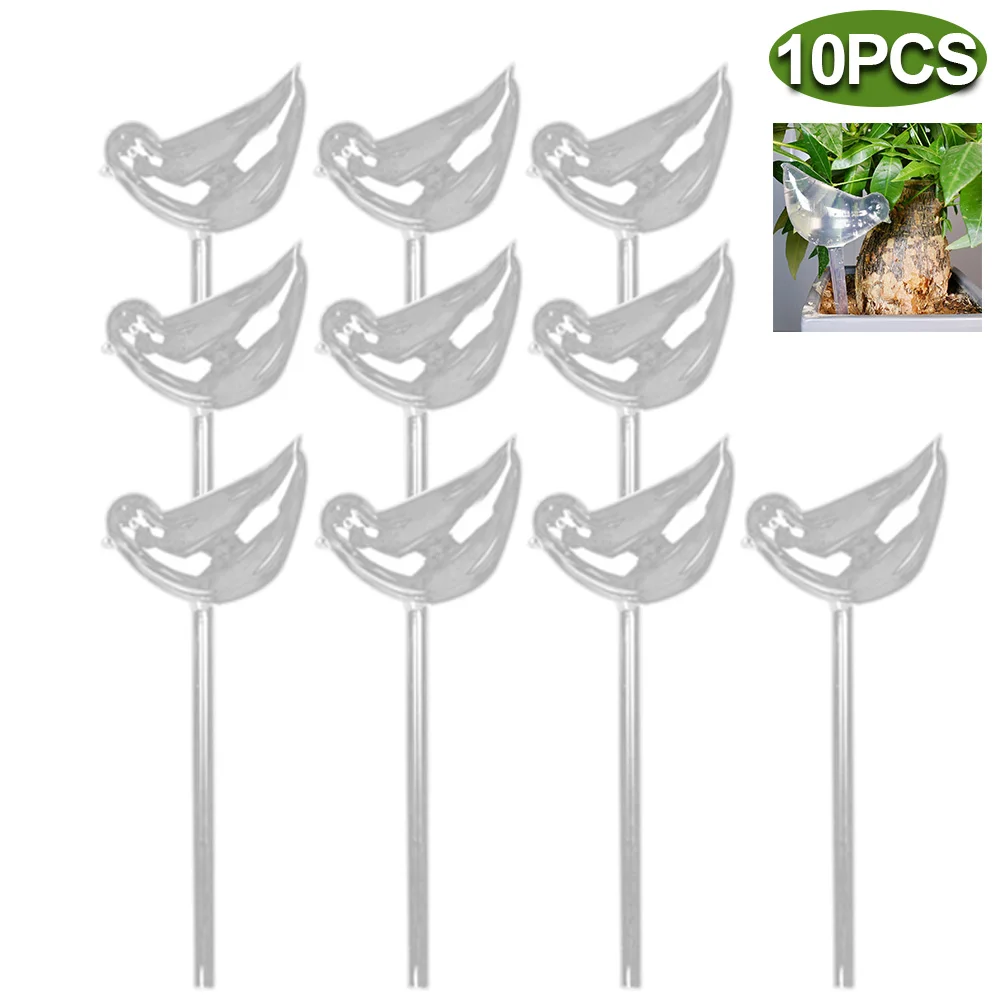 Gotero automático de riego por goteo para plantas, botella de agua con forma de pájaro, maceta de flores, herramientas de jardín para el hogar: Transparente