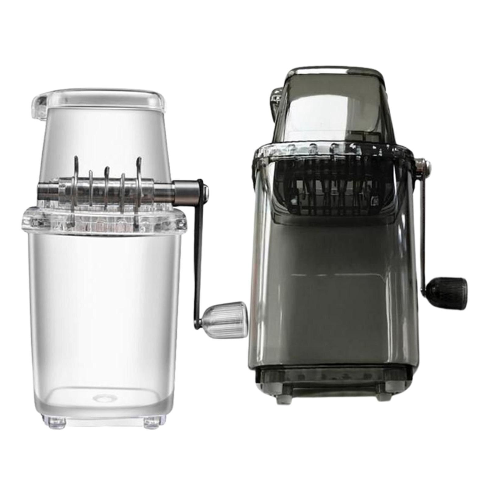 2x Handmatige Ice Crusher Scheerapparaat Machine Diy Handheld Sneeuw Cone Ice Scheerapparaat Ice Breaker Roestvrijstalen Messen