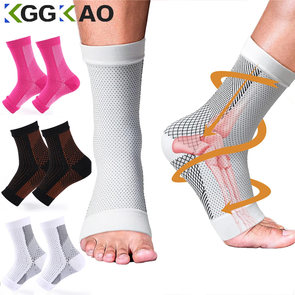 1 par de calcetines de neuropatía para mujeres y hombres, calcetines de compresión calmantes para el dolor de neuropatía, calcetines para fascitis Plantar con tobillera