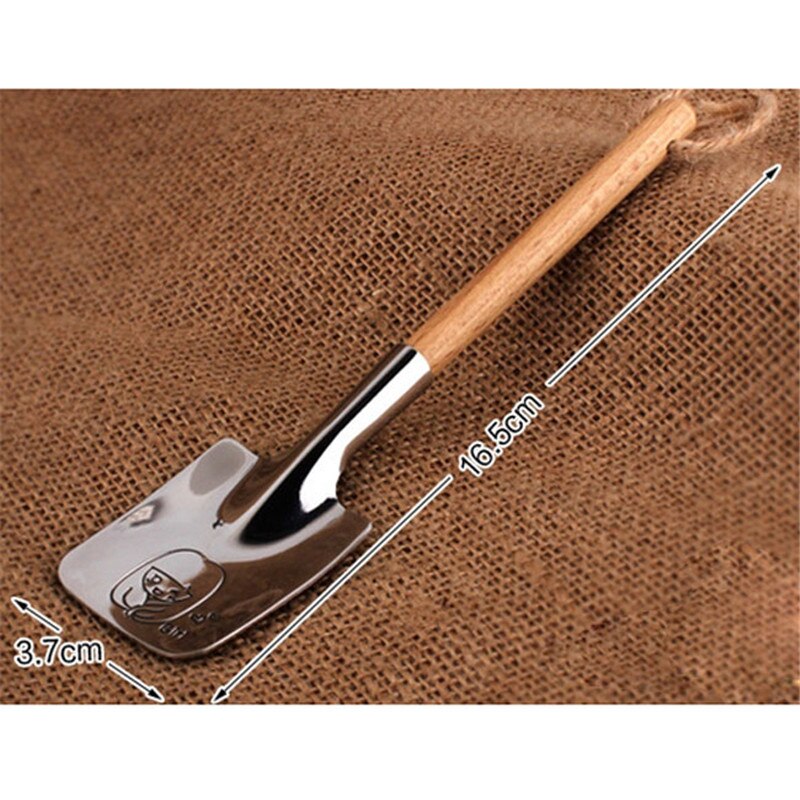Plata de acero inoxidable vajilla cuchillería Set Shovel postre sandía cuchara pareja creativa de San Valentín Set cuchara