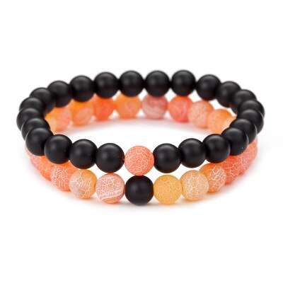 stil verwitterten stein perlen paar armband klassische stein Liebhaber armband für frauen: H06
