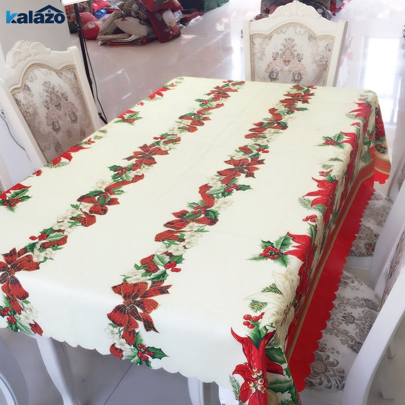 Nuovo Anno Panno di Tabella Di Natale di Plastica Tavolo Rettangolare Tovaglie di Stoffa Decorazione Della Casa Natale