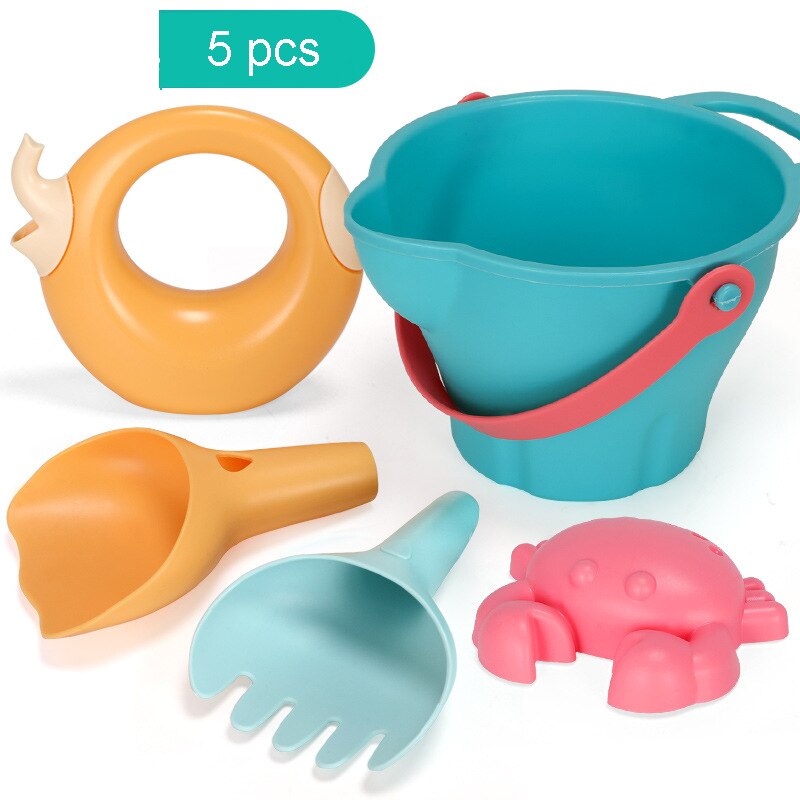 Juguetes de playa para niños bebé playa juguetes de los niños Set de caja de arena Kit de juguetes de verano para juego de playa de arena de agua juego juguetes al aire libre: 5 pcs