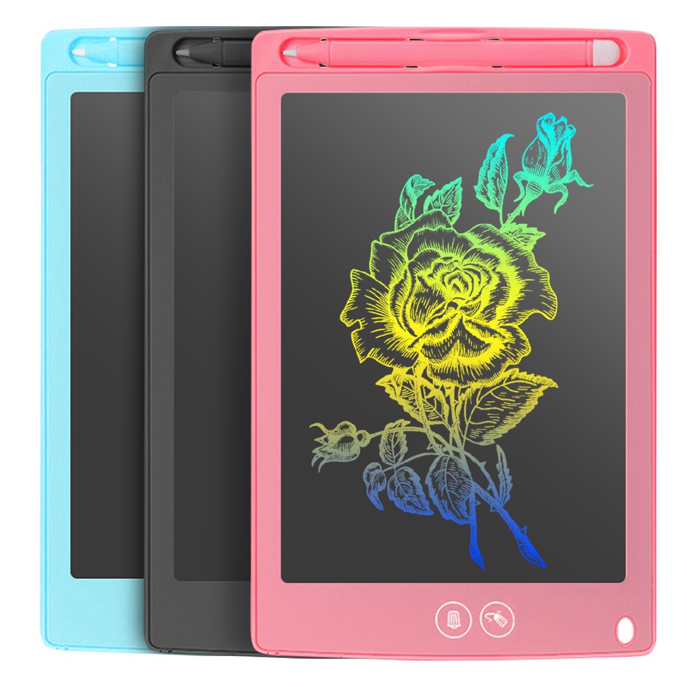 LCD Colorful Writing Tablet Partially Erasing Drawing Board Electronic Thick Pen Highlight Pads DIgital Tablets 8.5/10/12 inch