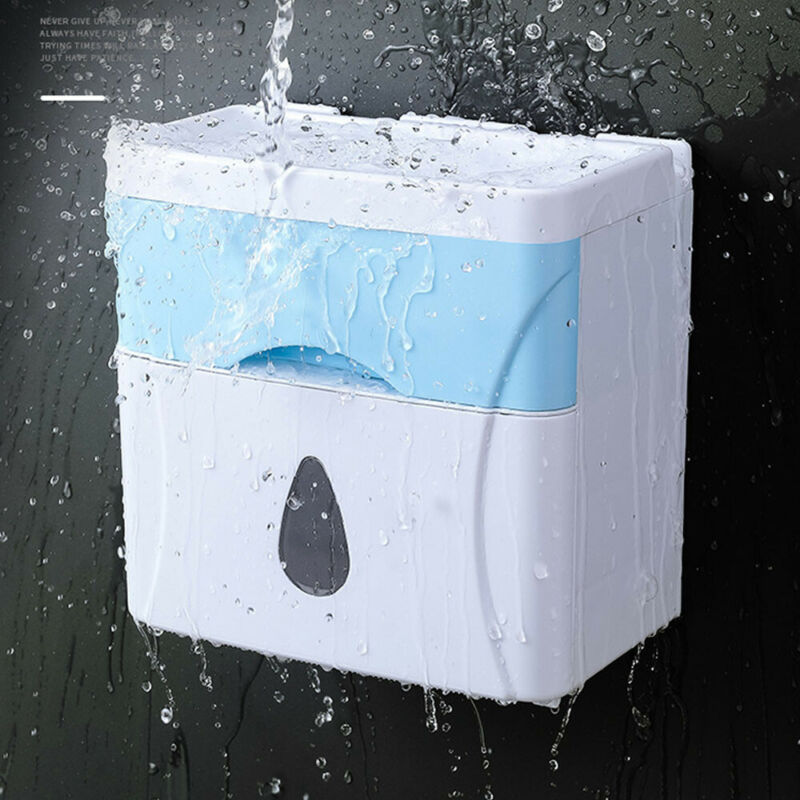 Soporte de papel higiénico para cuarto de baño, 4 colores, organizador de almacenamiento montado en la pared, caja de pañuelos, dispensador de TissueBox