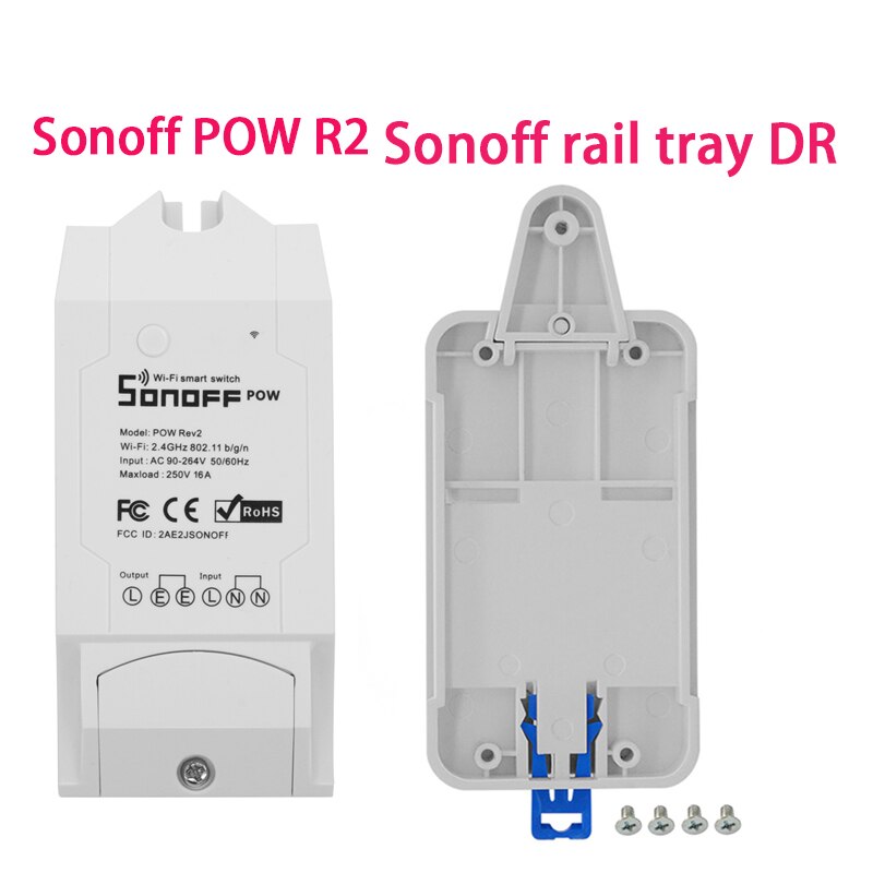 SONOFF POW R2 15A 3500W Wifi Switch Controller Real Time Power Consumption Monitor Measurement For Smart Home Automation: Bundle2