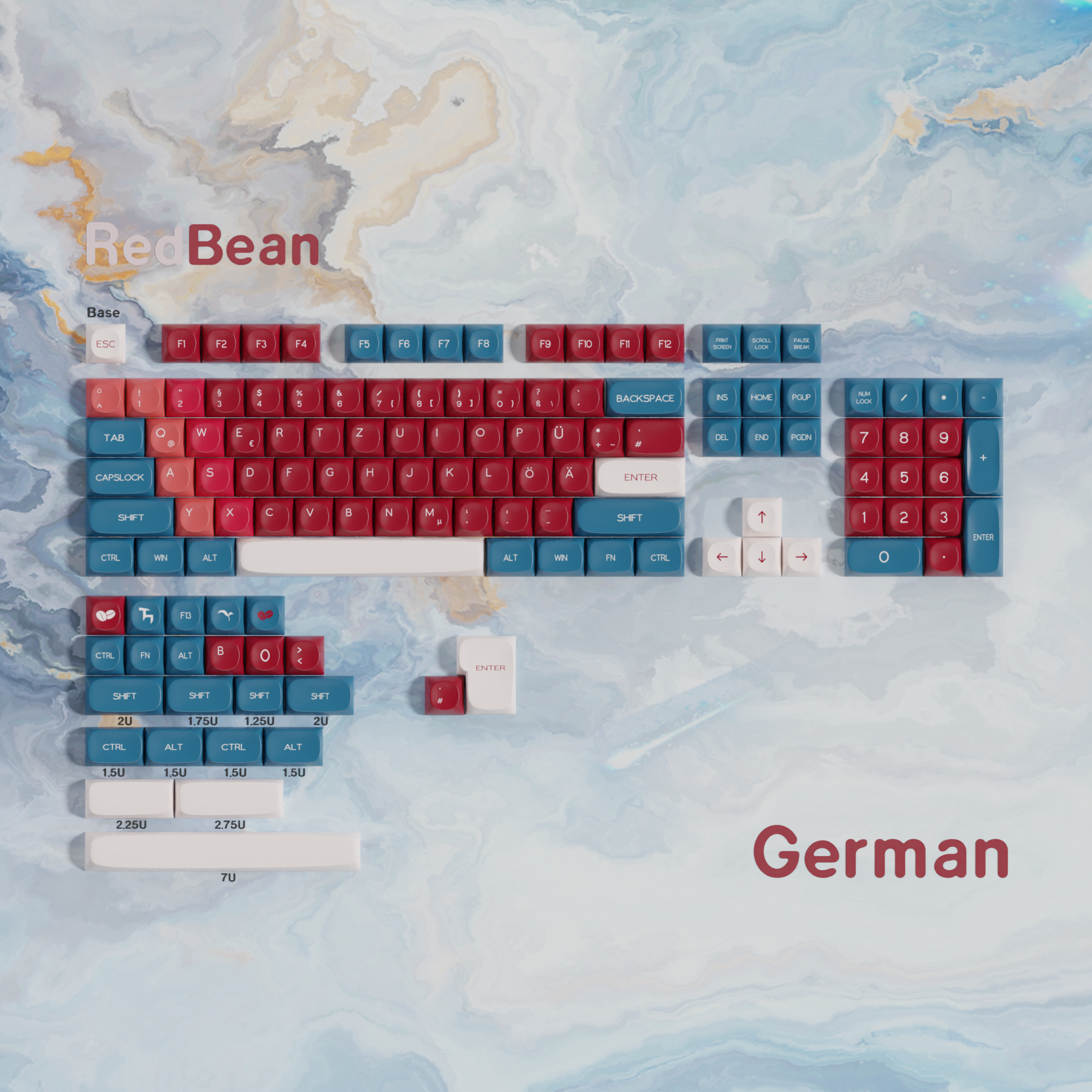 Moa Red Bean Pbt Material Keycaps Dye-Sub Process ... – Grandado