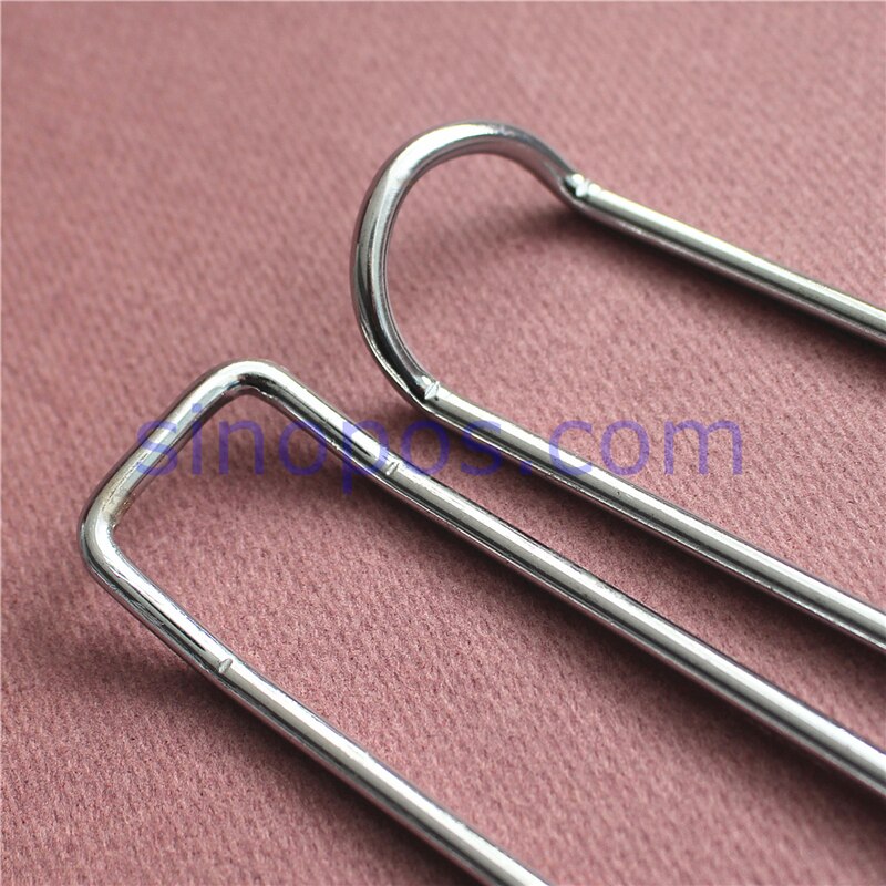 Metal Looped Peg Hook Double Prong Heavy Duty, retail secured display chrome hooks pegboard slatwall safety hanger loop peghook