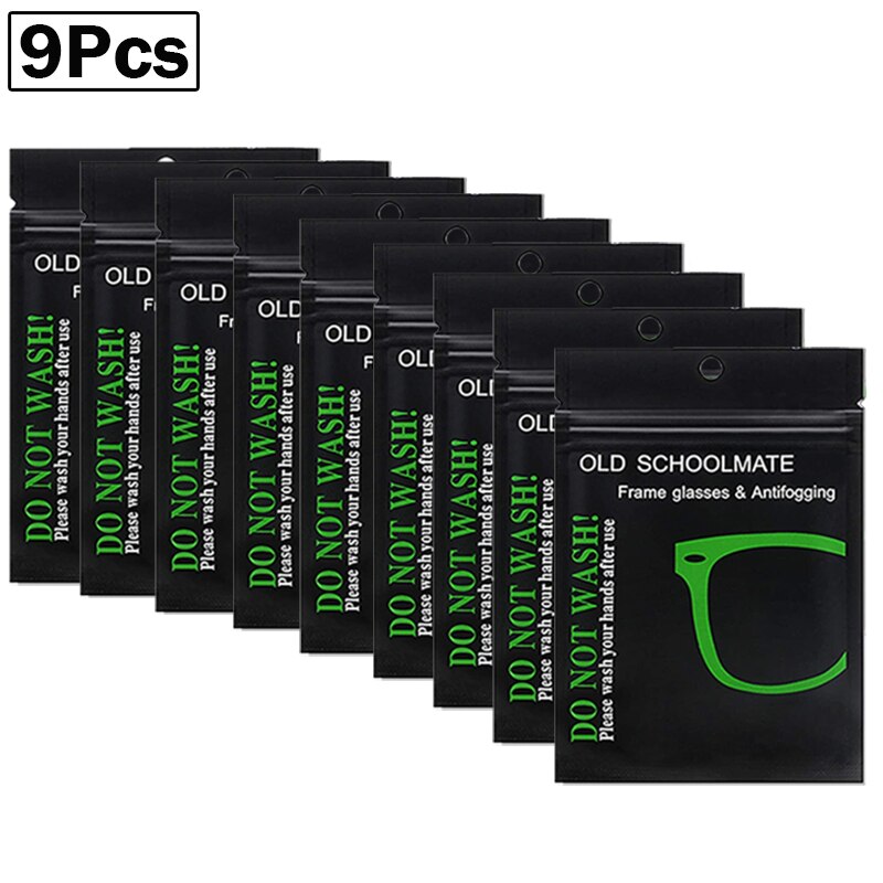 Paño Nano antivaho para gafas, toallitas reutilizables para gafas, paño para limpiar lentes, prehumedecido, 3-30 piezas: 9Pcs
