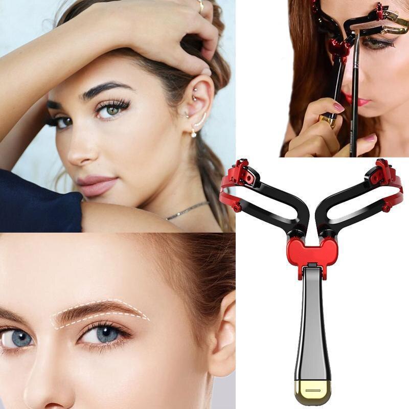 Adjustable Eyebrow Shapes Stencil 3 In 1 Portable Handheld Eyebrow Makeup Model Template Tool Eyebrow Stencil Shaper