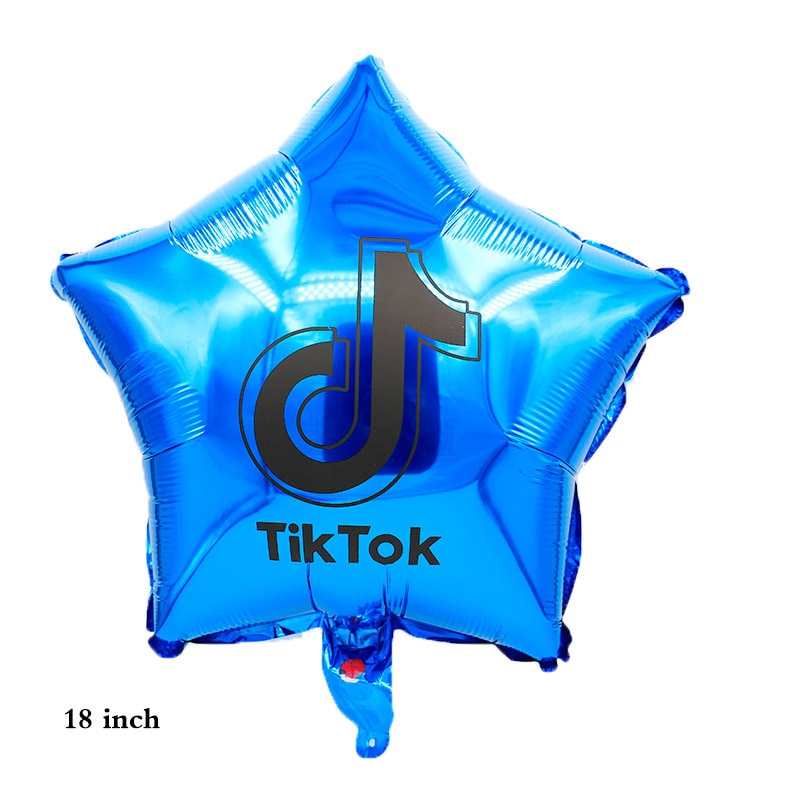 Popular Style 18-Inch TikTok Douyin Symbol Online Red Party Decoration Large Shaped Douyin Symbol Aluminum Balloon