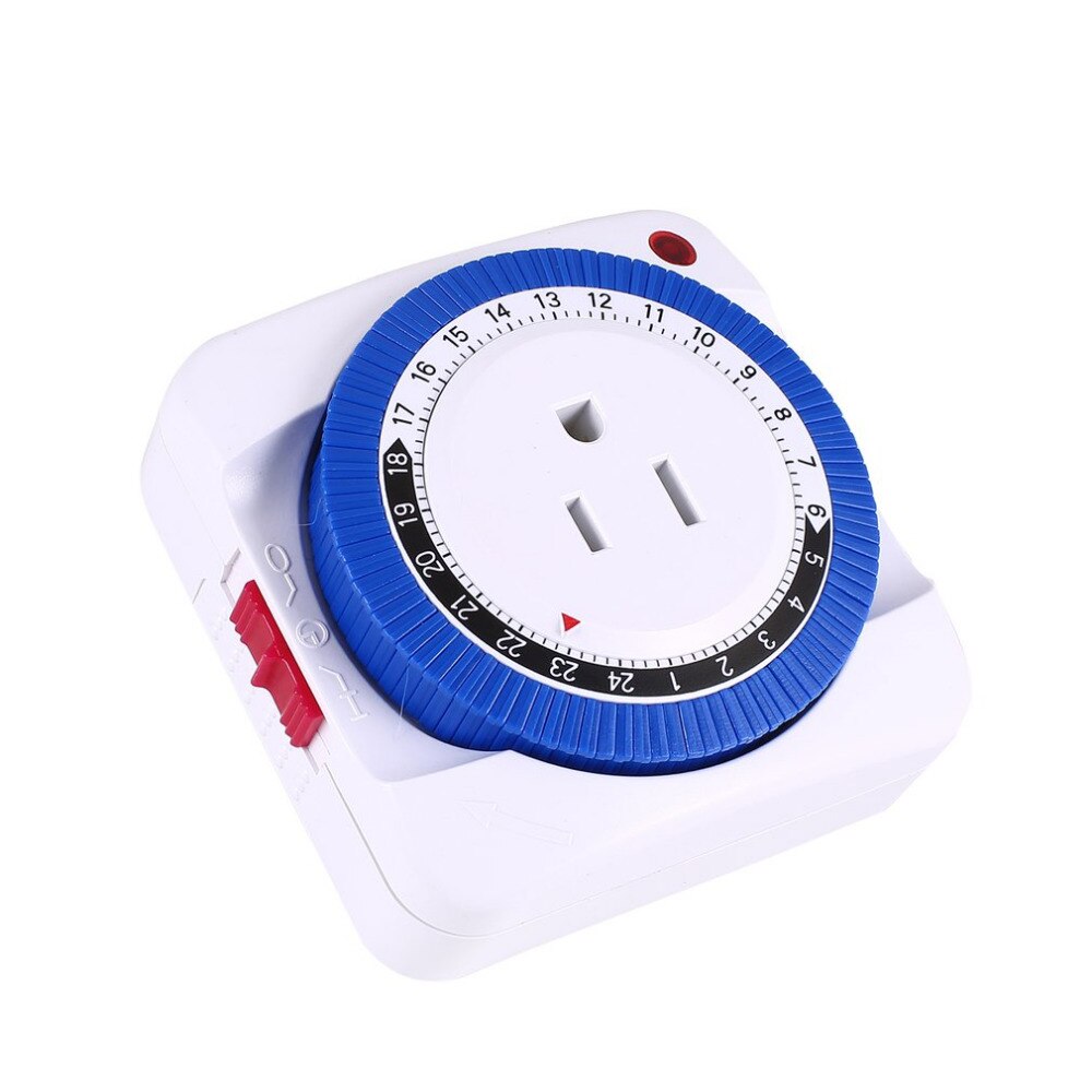 Timer Switch 24 Hours Plug in Mechanical Grounded Programmable Smart Countdown Socket Indoor Auto Power off 230V