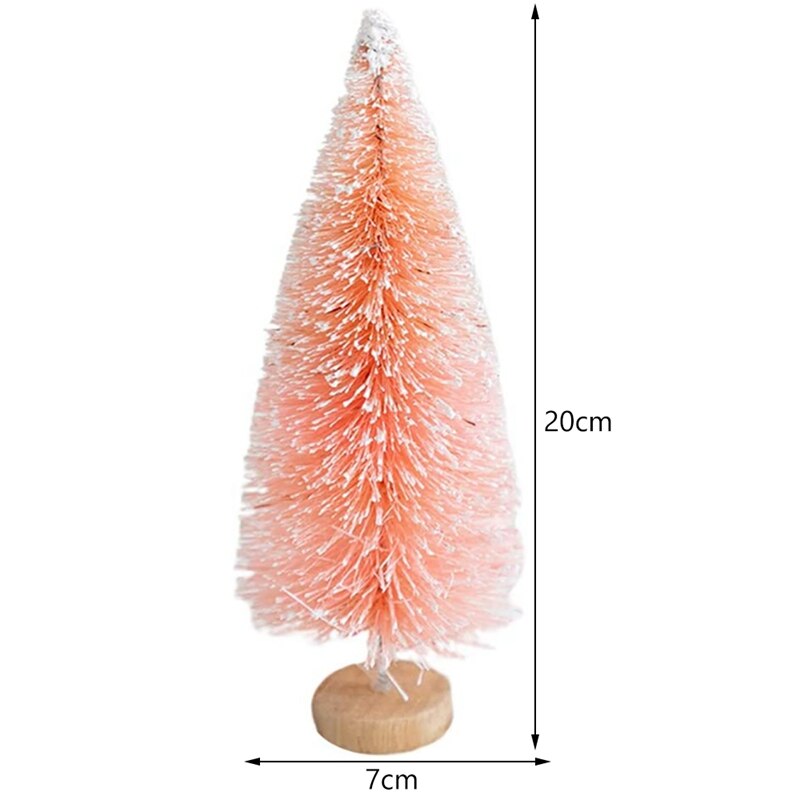 Petit arbre de noël rose pour fille, décoration de bureau en forme de cœur