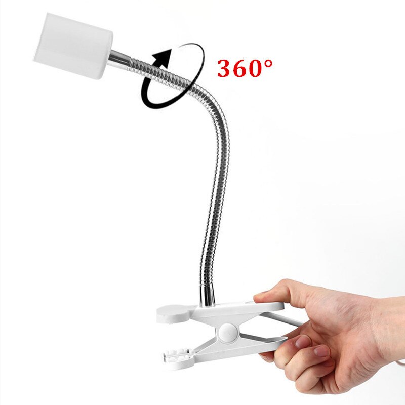 Aquarium Reptile Basking Lamp Holder for Turtle Lizard Habitat Ceramic UVB/UVA Heat Bulb Lamp Clip Holder E27 Base