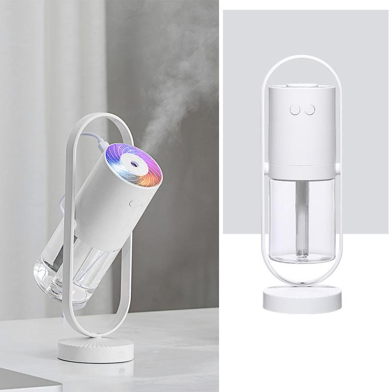 Air Humidifier 200ml Mist Air Purifier 360 Degree Rotary 7 Color Lights Home Office